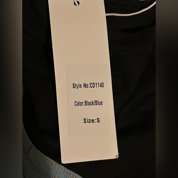 La Ross denim and black mini dress size small NWT - Picture 5 of 6